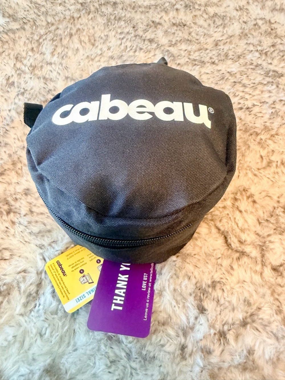 Cabeau Travel Pillow with Case - Dark Gray/Black